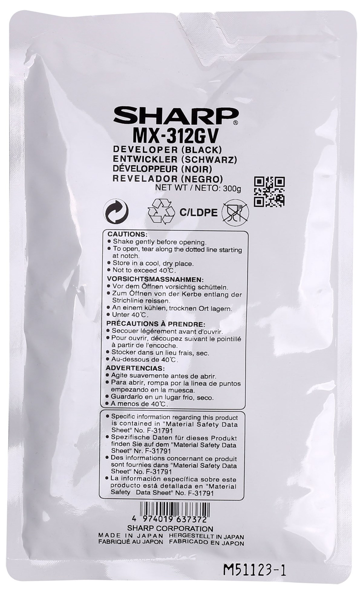 Sharp%20MX%20312GV%20Orjinal%20Developer%20MX%20M260%20%20M310%20%20M314%20%20M354%20%20AR%206020%20%205731%20300g