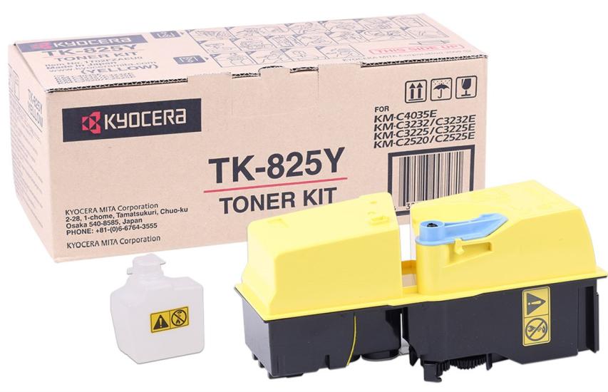 Kyocera Mita TK-825 Orjinal Sarı Toner KM-C 2520 2525 3225 3232 4035