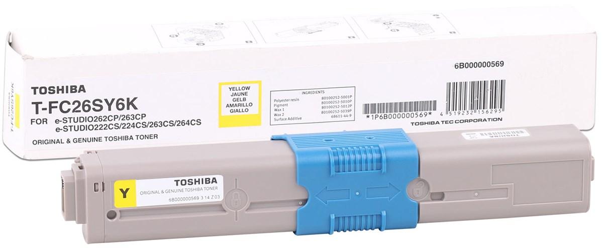 Toshiba T-FC26E-Y Orjinal Sarı Toner EStudio 262 222 223 (6k)