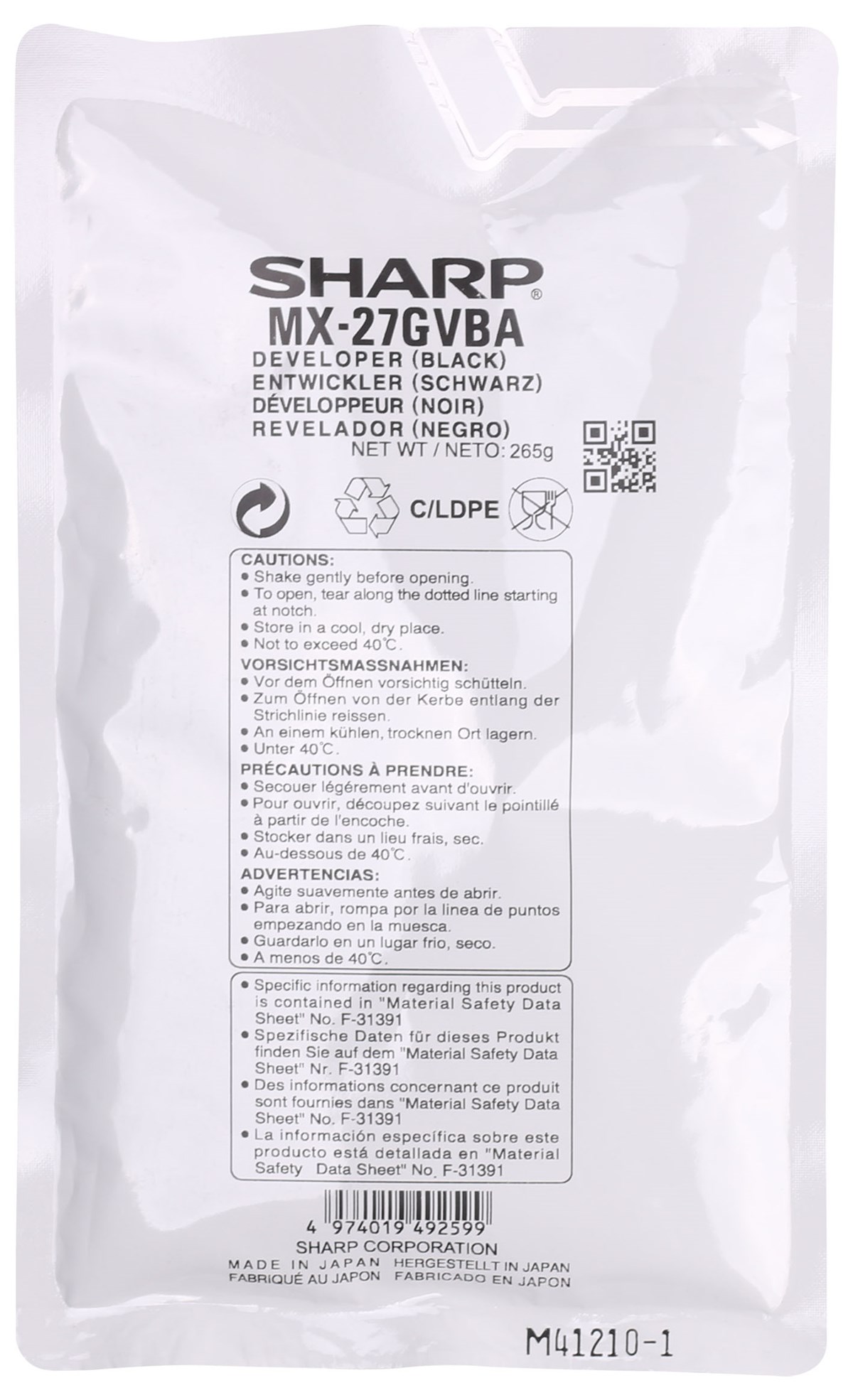 Sharp%20MX%2027GVBA%20Orjinal%20Siyah%20Developer%20MX%202300%202700%203500%203501%204500%204501